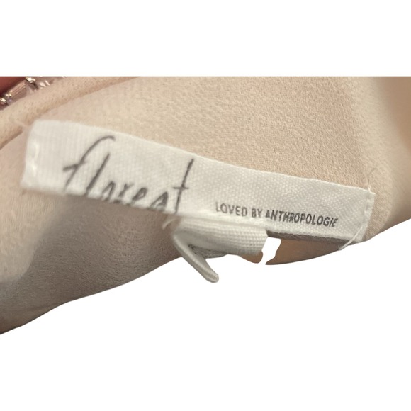 Anthropologie Floreat Ivory Lace Trim‎ Silky Cami Small V Neck Spaghetti Strap - Picture 5 of 7